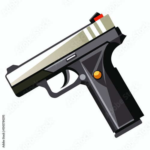 pistol and bullets