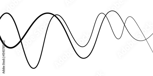 Minimal abstract background with thin black wave lines flowing smoothly across a white backdrop, elegant curves, high contrast, clean and modern design, vector style, no texture, no gradient.
