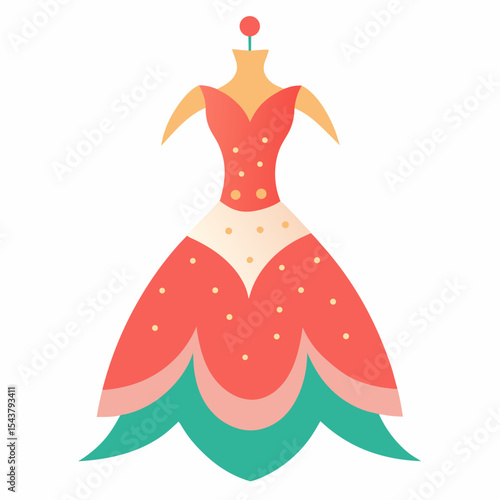girl in red dress