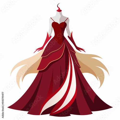 girl in red dress