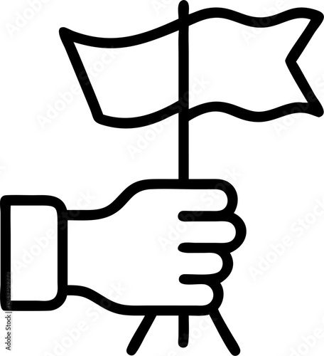 defeat vector outline icon on white or transparent background	