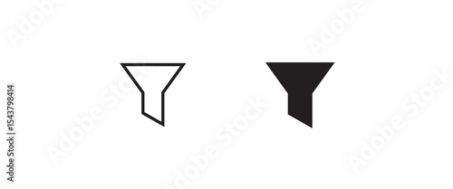 funnel Vector filter bottleneck icon. Funnel filter icons button, vector, sign, symbol, logo, illustration, editable stroke
