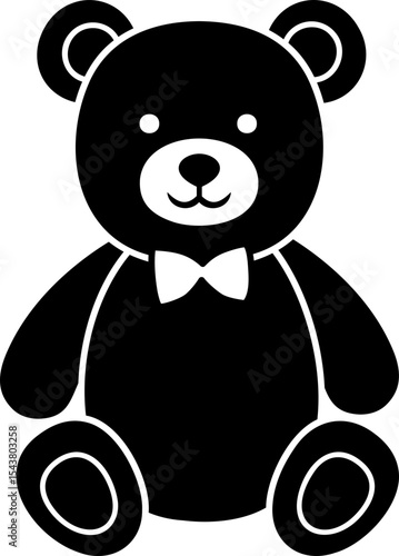 Wallpaper Mural Cute little teddy bear silhouette element Isolated.
For celebrating Valentine's Day, wedding or birthday.
Transparent background, SVG.
 Torontodigital.ca