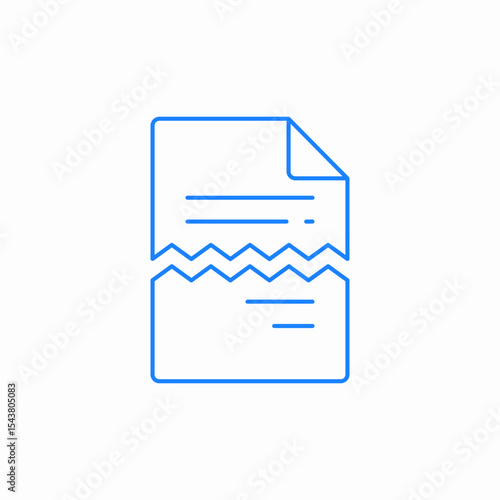 broken file icon sign vector