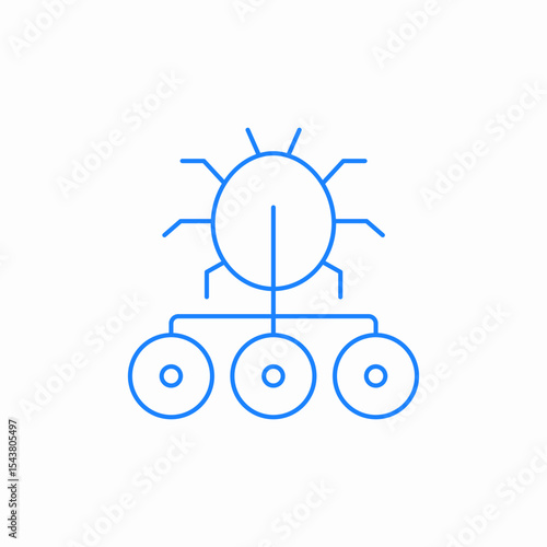 bug network icon sign vector