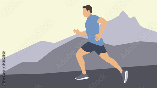 man running on the road