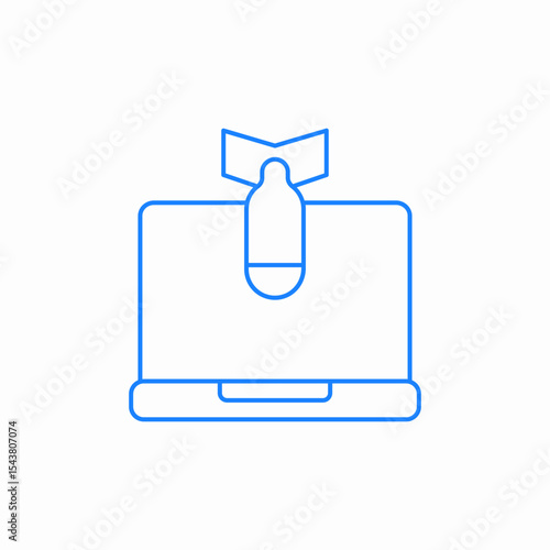 cyber attack icon sign vector