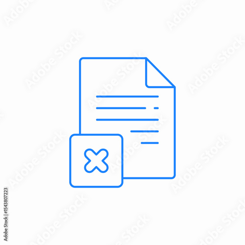 delete file icon sign vector