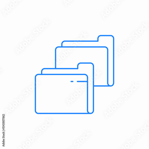 digital folders icon sign vector