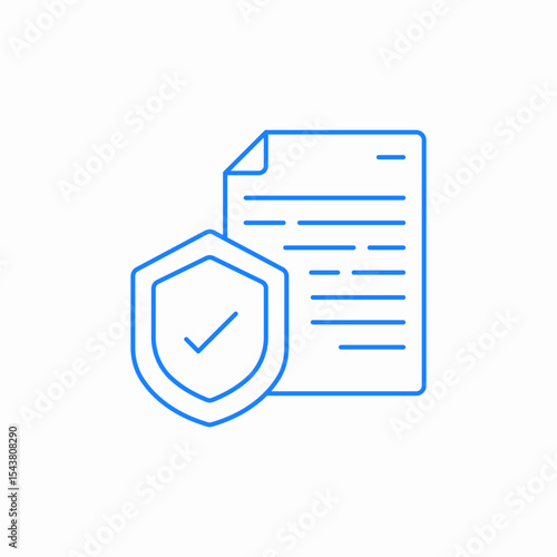 document security shield icon sign vector
