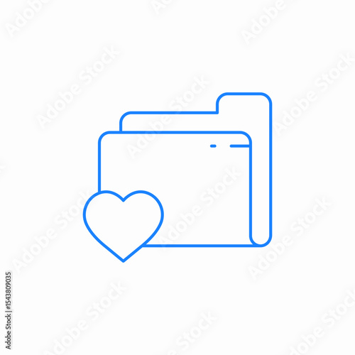 favorite folder icon sign vector