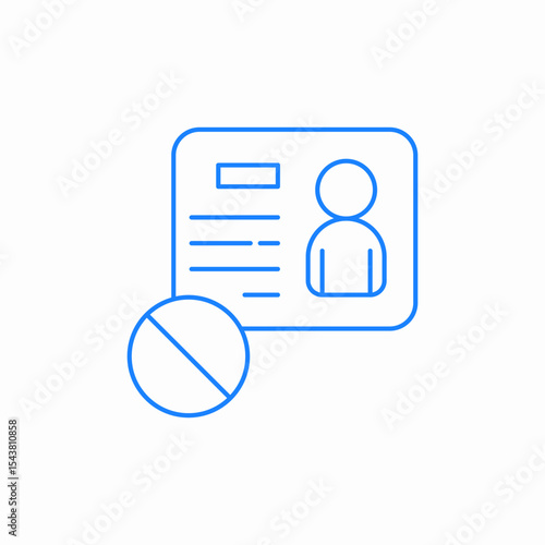 id access denied icon sign vector