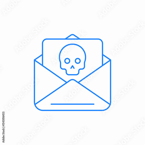 malware email icon sign vector