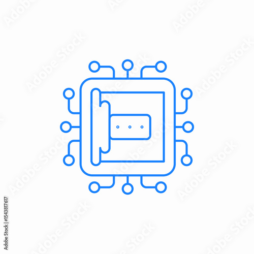 network socket icon sign vector