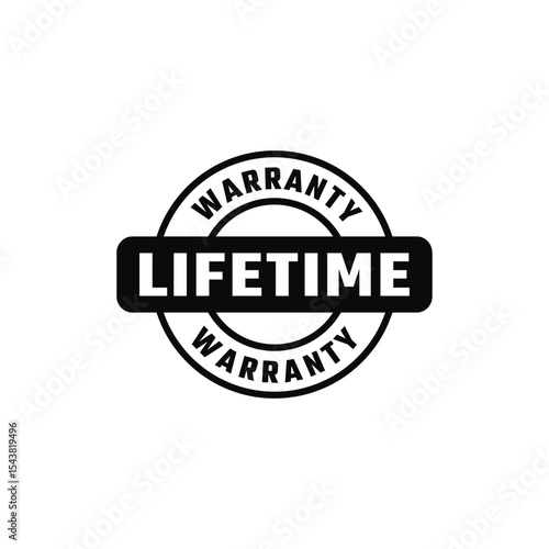lifetime warranty label icon SIGN