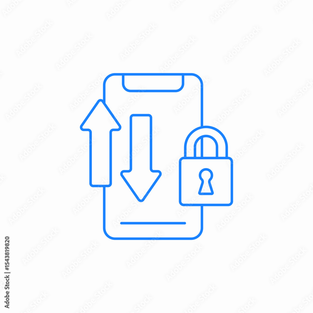 phone transfer lock icon sign vector phone transfer lock icon sign vector