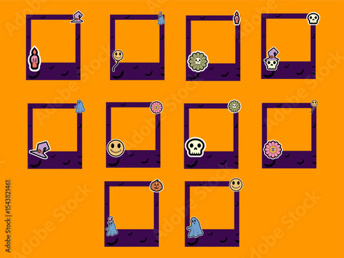 Spooky Holiday Polaroid Photo Frame Set