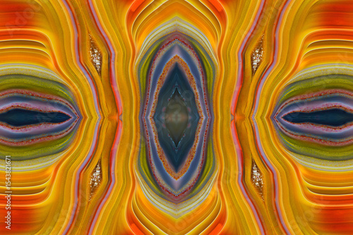 Laguna agate kaleidoscope repeating mirror-effect pattern.