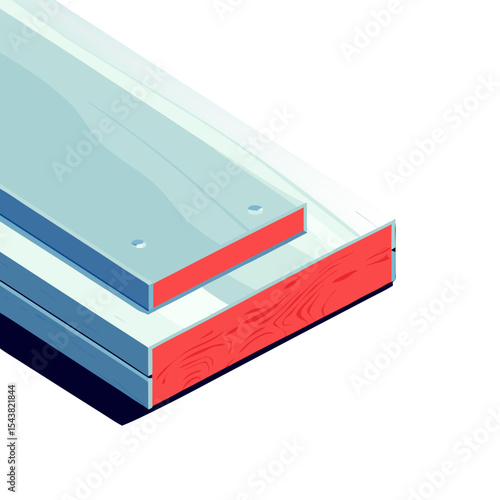 Icon of high-quality particle board sheets for furniture and home construction 