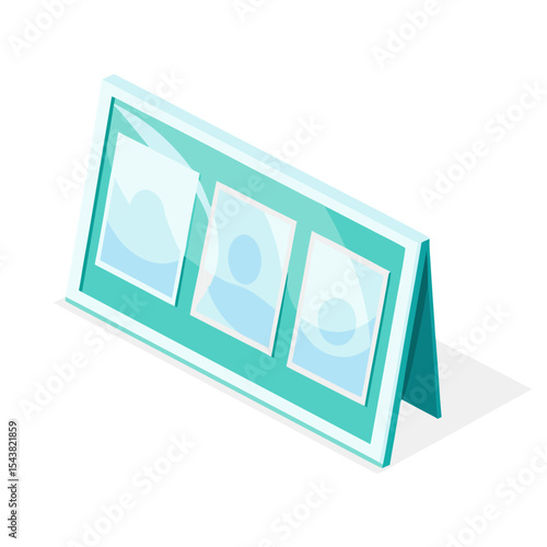 Icon of stylish photo collage frame for displaying cherished memories