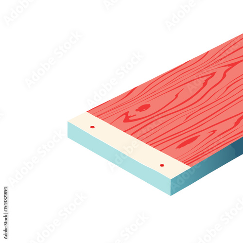 Icon of high-quality plywood sheet with vibrant wood grain pattern 