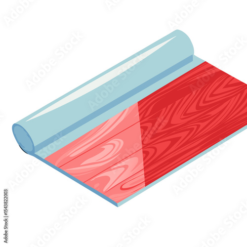 Icon of elegant veneer sheet in vibrant colors ready for application 