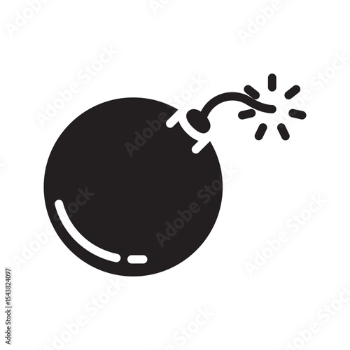 Bomb icon, explosive icon. explosive device.  Flat design style. bomb icon vector illustration isolated on white background, bomb icon eps. bomb icon graphic design vector symbol.