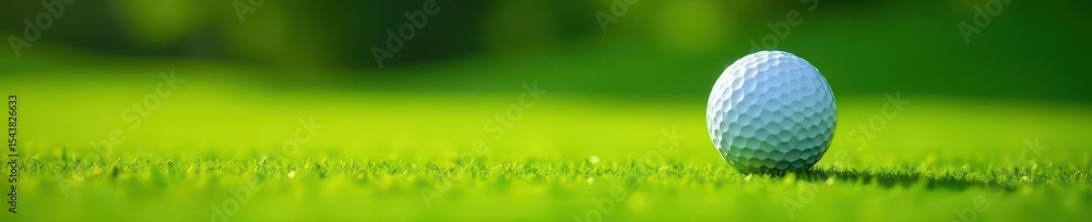 Golf balls on a manicured green, close-up view, grass, outdoor Golf balls on a manicured green, close-up view, grass, outdoor