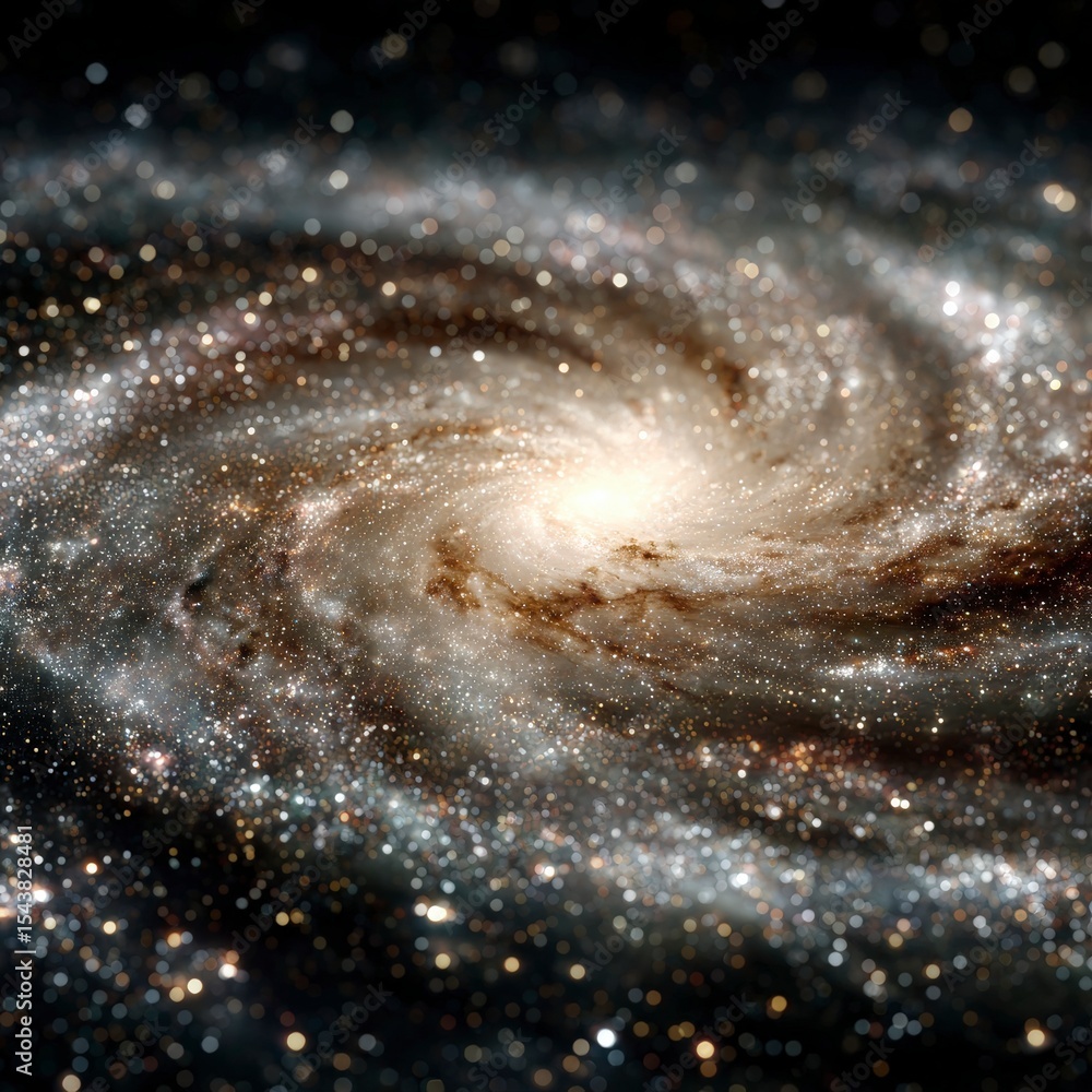 Fototapeta premium Cosmic Swirl Galaxy Nebula Stars Space Background