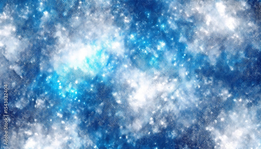 Fototapeta premium ethereal blue nebula with glowing stardust texture and dreamy cosmic clouds for halloween-themed background in digital art, print, web design, or branding