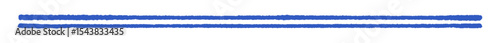 シンプルでおしゃれな手書きの長い2本の青い線 - 二重のアンダーラインや訂正線などの装飾パーツ素材