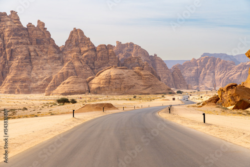 The panoramic Ashar Valley in AlUla, Saudi Arabia