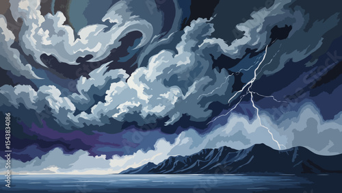 Storm over the mountain