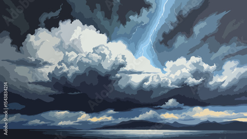 Storm over the mountain