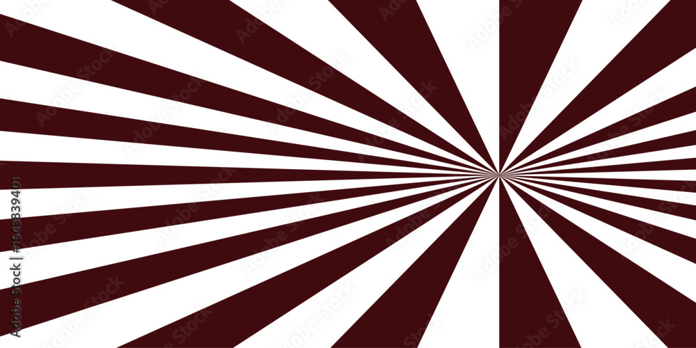 Fototapeta premium Abstract Geometric maroon diagonal radial summer sunshine explosion energy with sunlight sunrise sunbeam and sunburst. Dynamic motion and a hypnotic spiral effect and energetic optical...