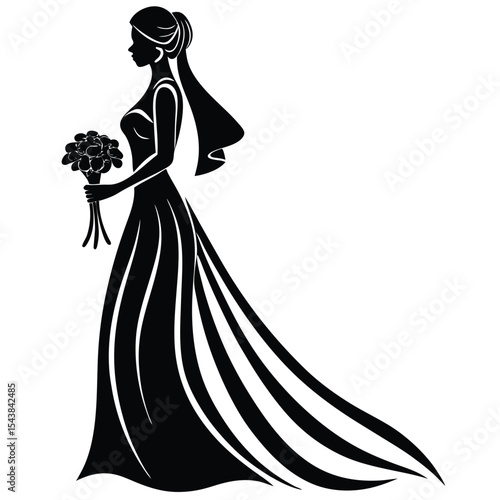 bride with bouquet