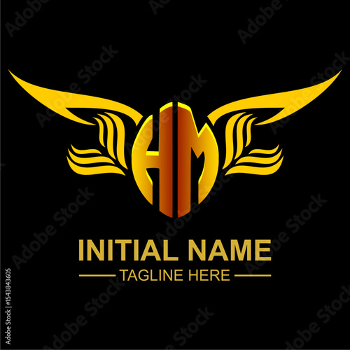 HM Golden Wing Emblem Logo