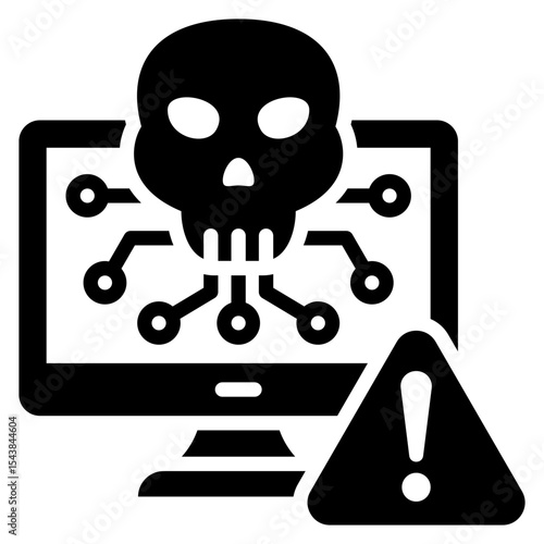 Infected Computer Icon