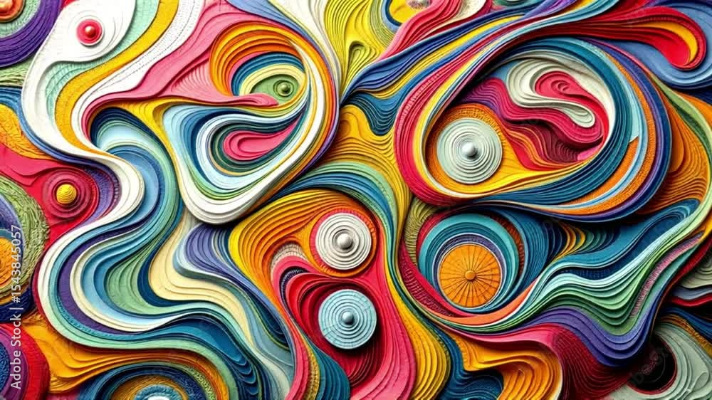 Abstract colorful seamless pattern with circles and geometric shapes 4k unique Abstract video Abstract colorful seamless pattern with circles and geometric shapes 4k unique Abstract video