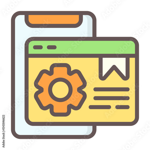 Mobile SEO Vector Icon