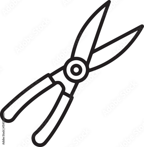 garden scissors isolated on white