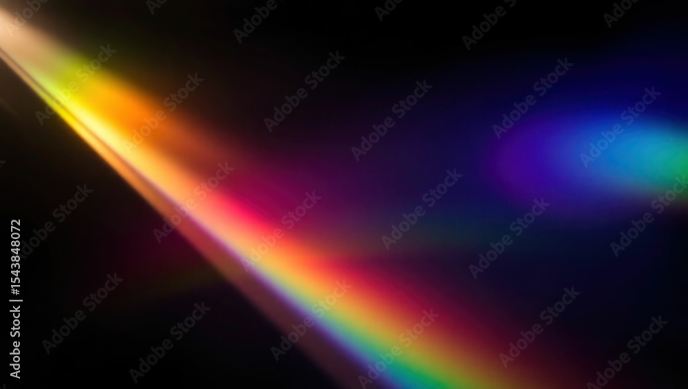 Blurred rainbow refraction overlay effect. Light lens prism effect on black background. Holographic reflection, crystal flare leak shadow overlay. Colorful rainbow disco ball light Blurred rainbow refraction overlay effect. Light lens prism effect on black background. Holographic reflection, crystal flare leak shadow overlay. Colorful rainbow disco ball light
