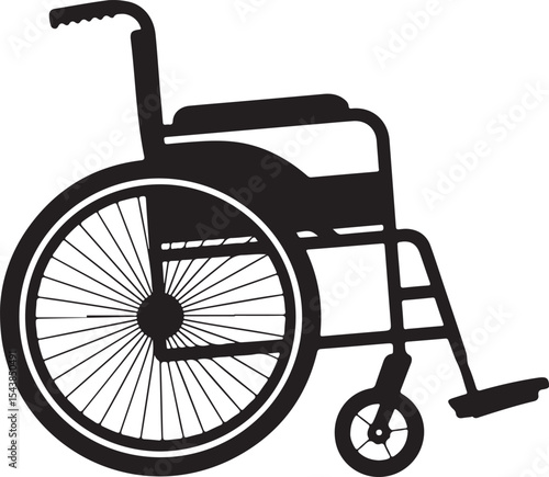 Wheelchair Silhouette Vector Illustration for Accessibility and Mobility