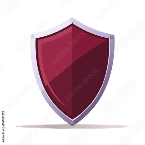 Red Shield Vector Illustration for Protection, Security, and Defense Designs
