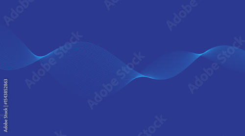 Abstract Blue Wave Background – Futuristic Flowing Lines on Dark Gradient