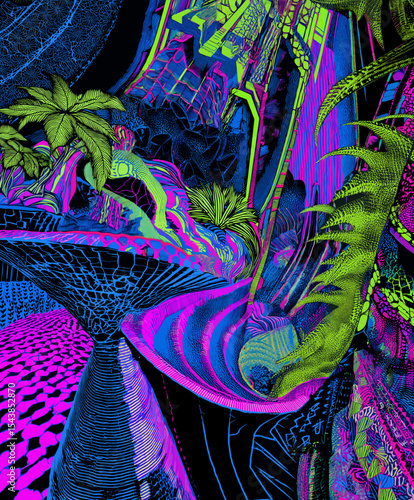 Psychedelic Jungle Dreamscape