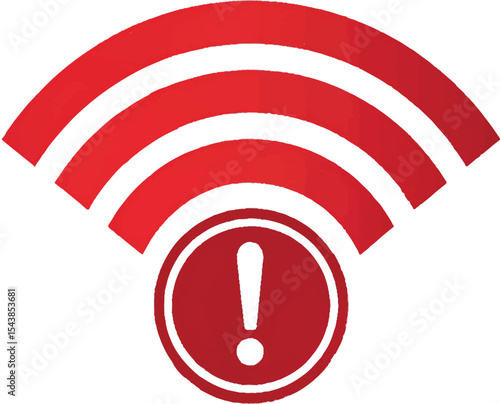 Limited Wireless Network: A graphic of a red wireless signal symbol with an exclamation point, signaling potential connectivity issues or an interruption.