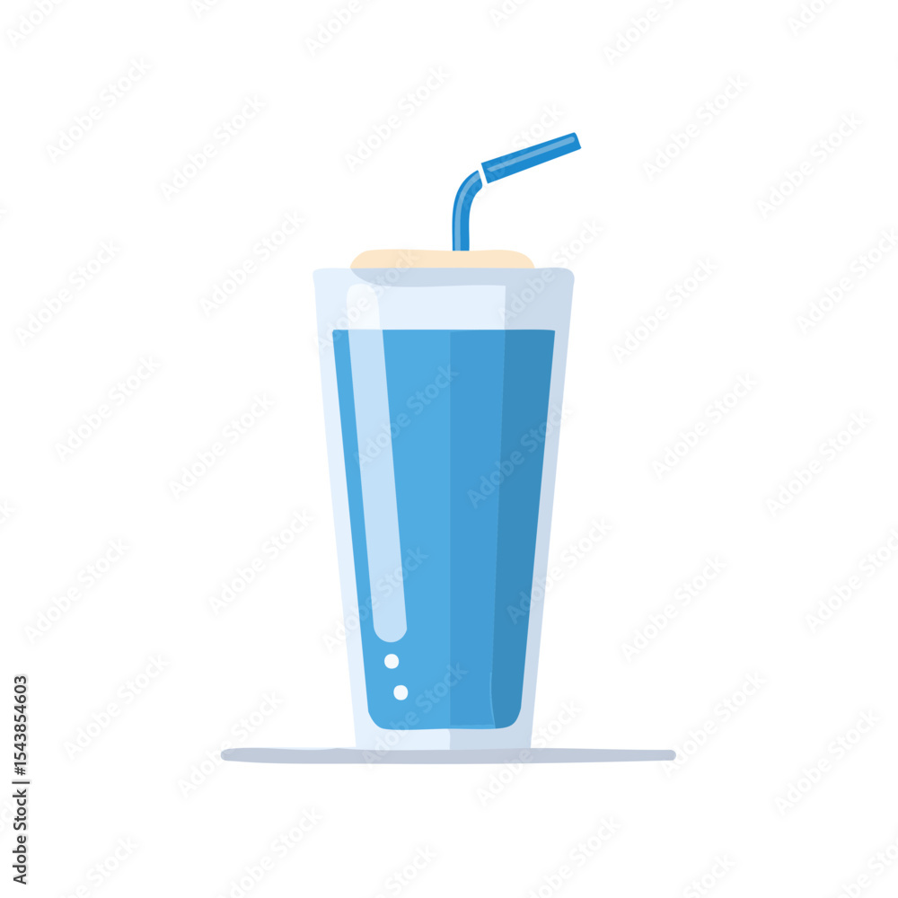 Glass of Water with Straw on Black Background, Hydration Illustration, Refreshment Concept Glass of Water with Straw on Black Background, Hydration Illustration, Refreshment Concept