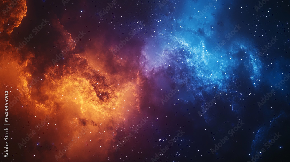 Obraz premium Cosmic Nebula A Symphony of Celestial Hues