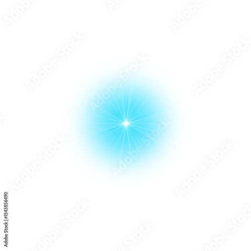 White glare of light with a blue glow